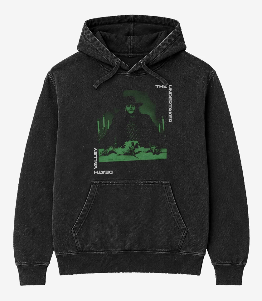 Poleron Canguro Acid Wash Negro de Death Valley