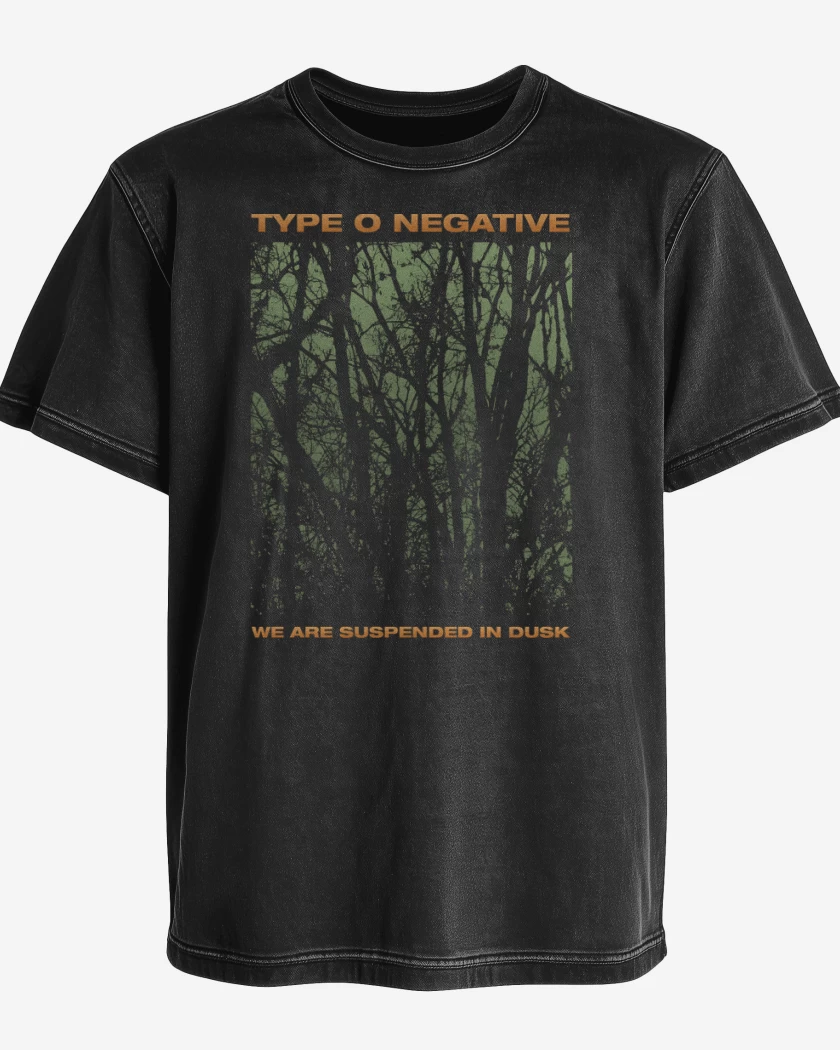 Polera desgastada Negro de We Are Suspended in Dusk