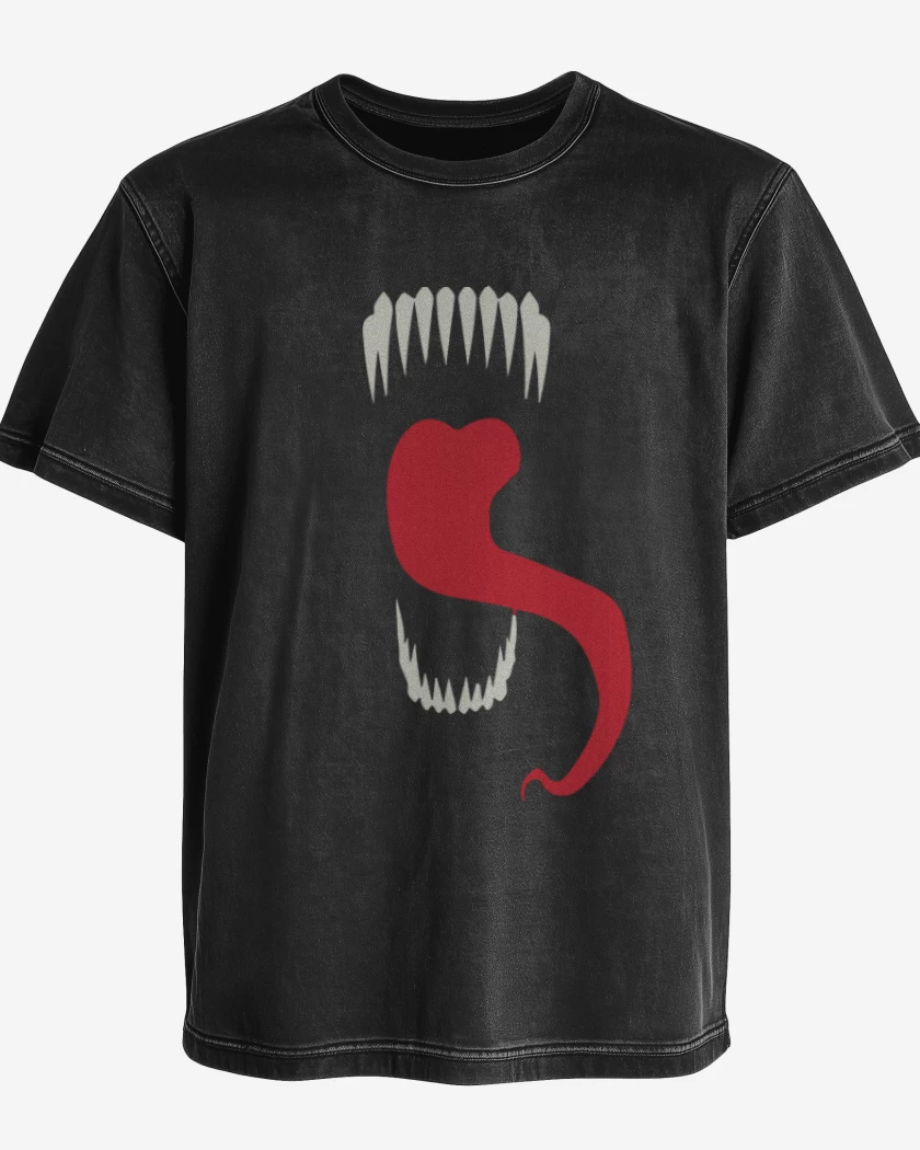 Polera desgastada Negro de Veneno 3