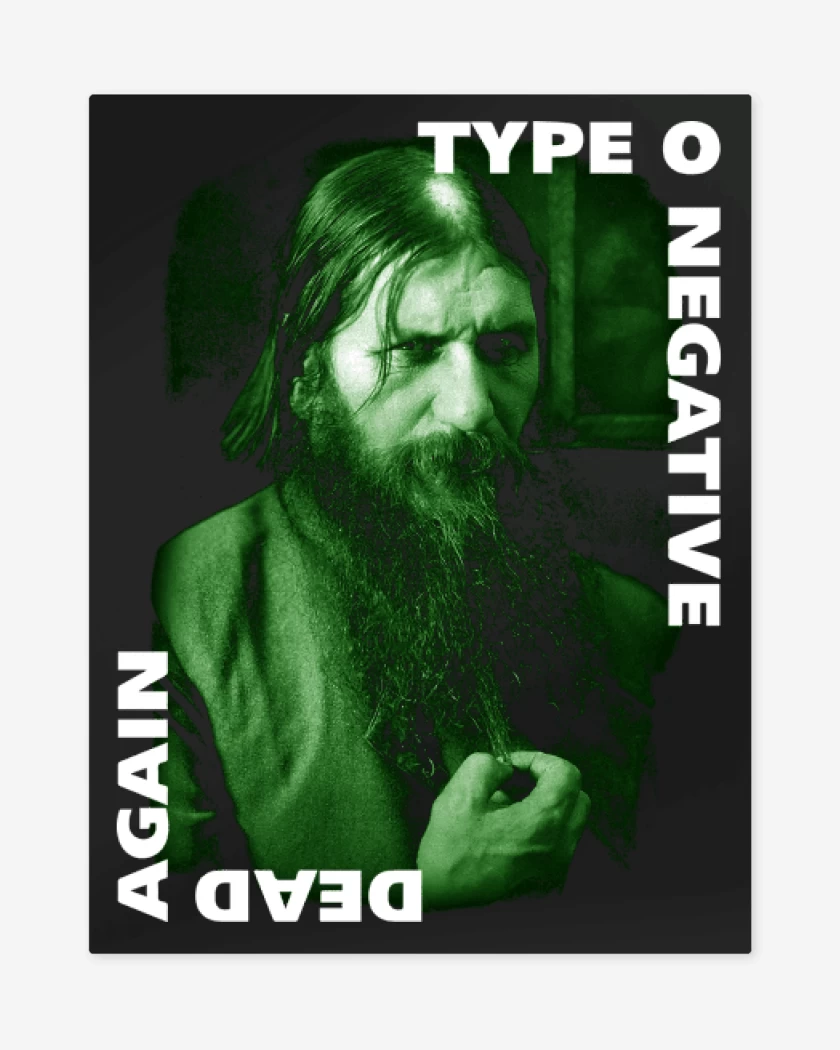 Print metalico Negro de Dead Again 