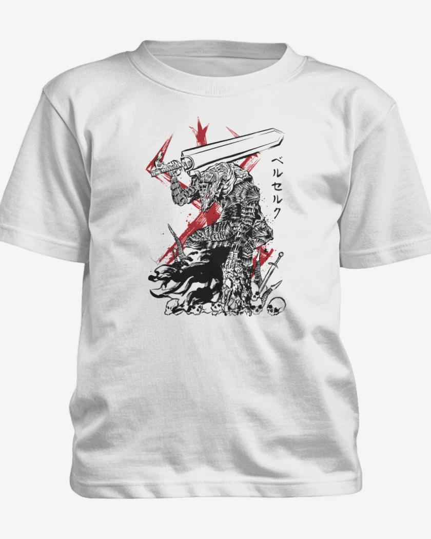 Polera de niño Blanco de Espadachín Solitario