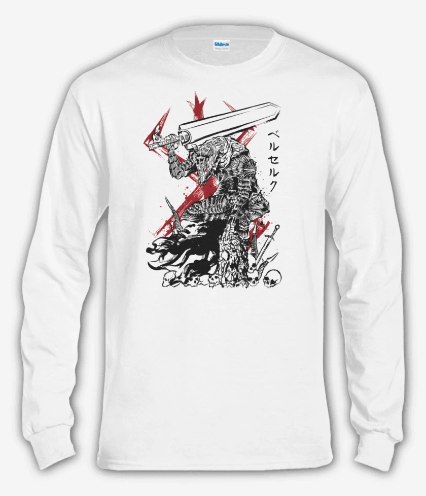 Polera manga larga Blanco de Espadachín Solitario