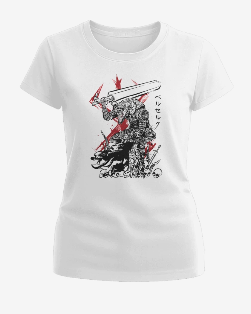 Polera de Mujer Blanco de Espadachín Solitario