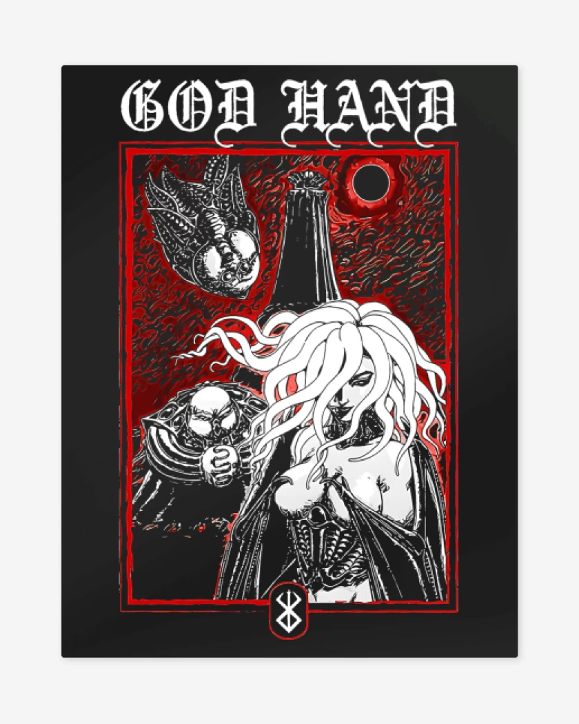 Print metalico Negro de God Hand