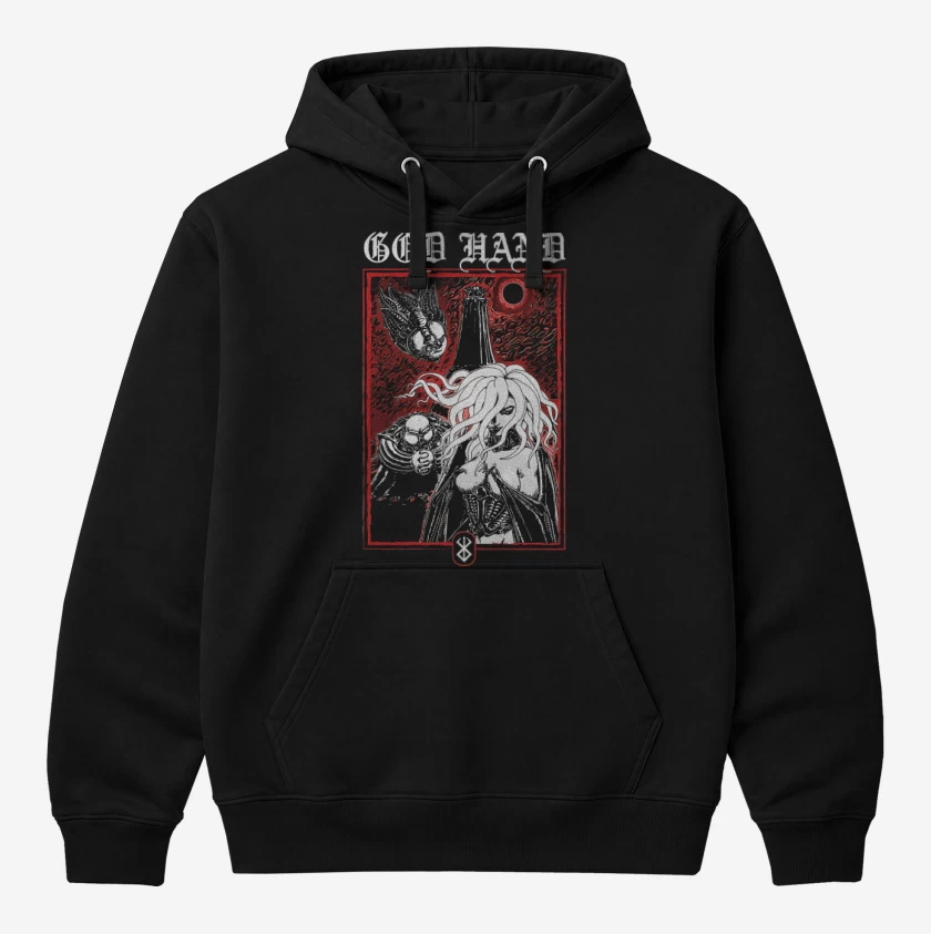 Polerón Canguro Negro de God Hand