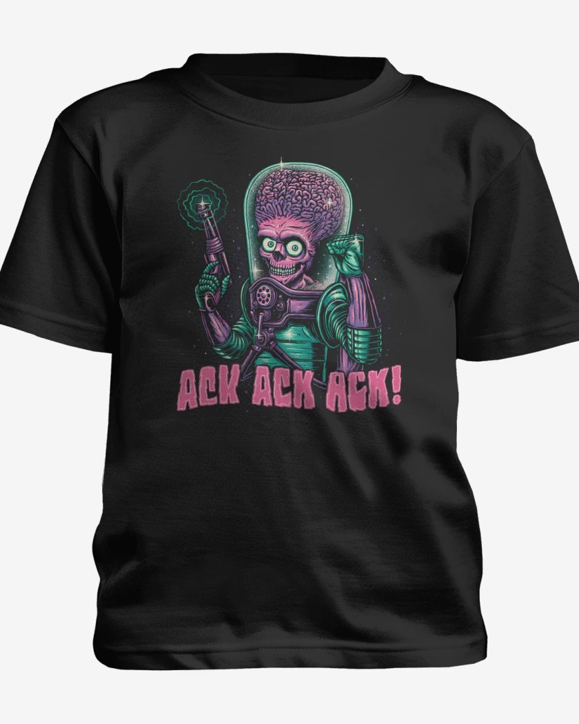 Polera de niño Negro de Mars Ack Ack AtAck