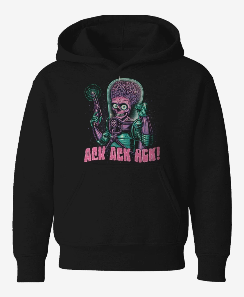 Poleron de niño Negro de Mars Ack Ack AtAck