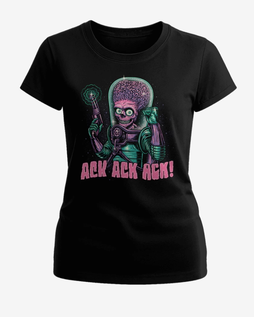 Polera de Mujer Negro de Mars Ack Ack AtAck