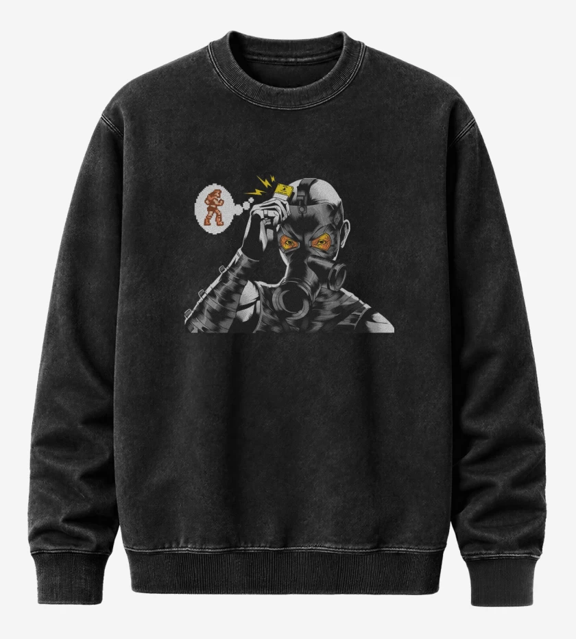 Poleron Polo Acid Wash Negro de Psycho Memory Card