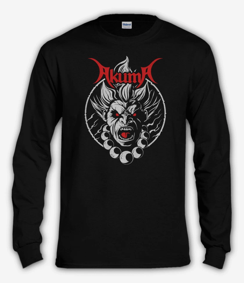Polera manga larga Negro de Akuma Metal