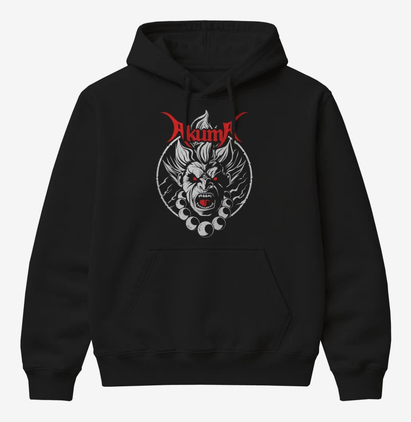 Poleron Canguro básico Negro de Akuma Metal