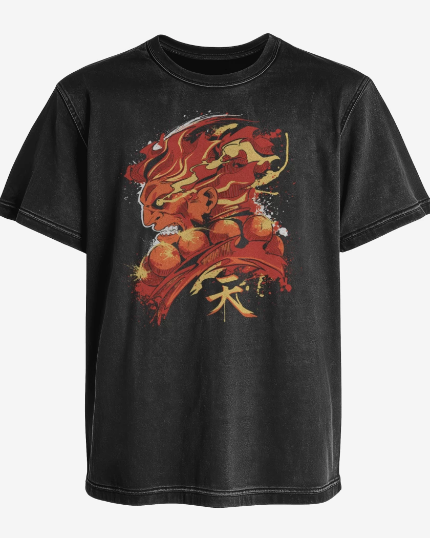 Polera desgastada Negro de Gouki