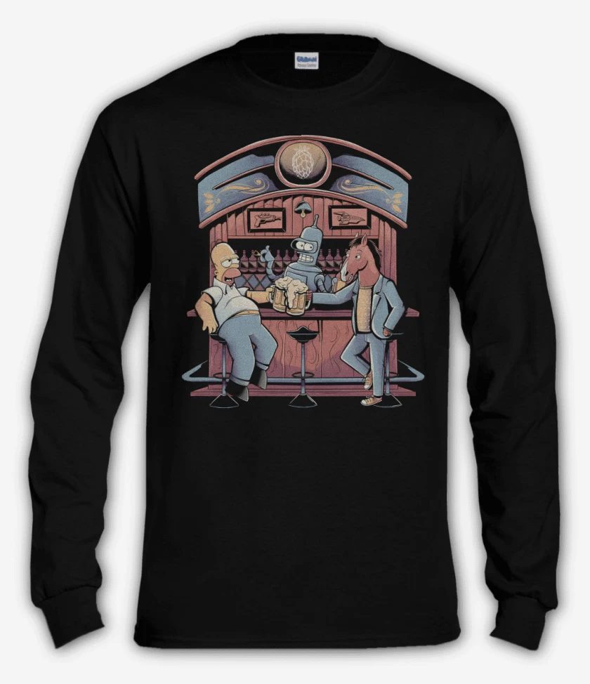 Polera manga larga Negro de La Hora Feliz
