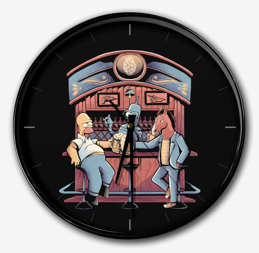 Reloj Negro de La Hora Feliz