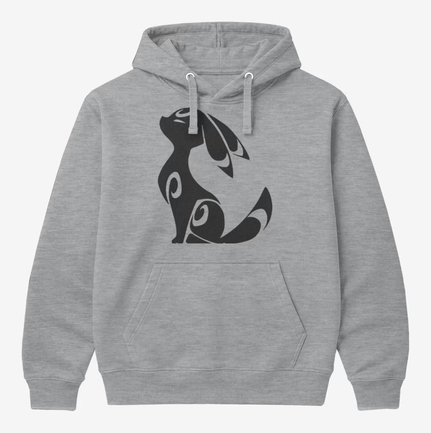 Polerón Canguro Gris Melange de Umbreon
