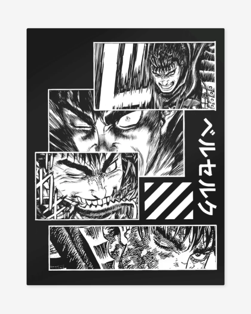 Print metalico Negro de Ira de Guts