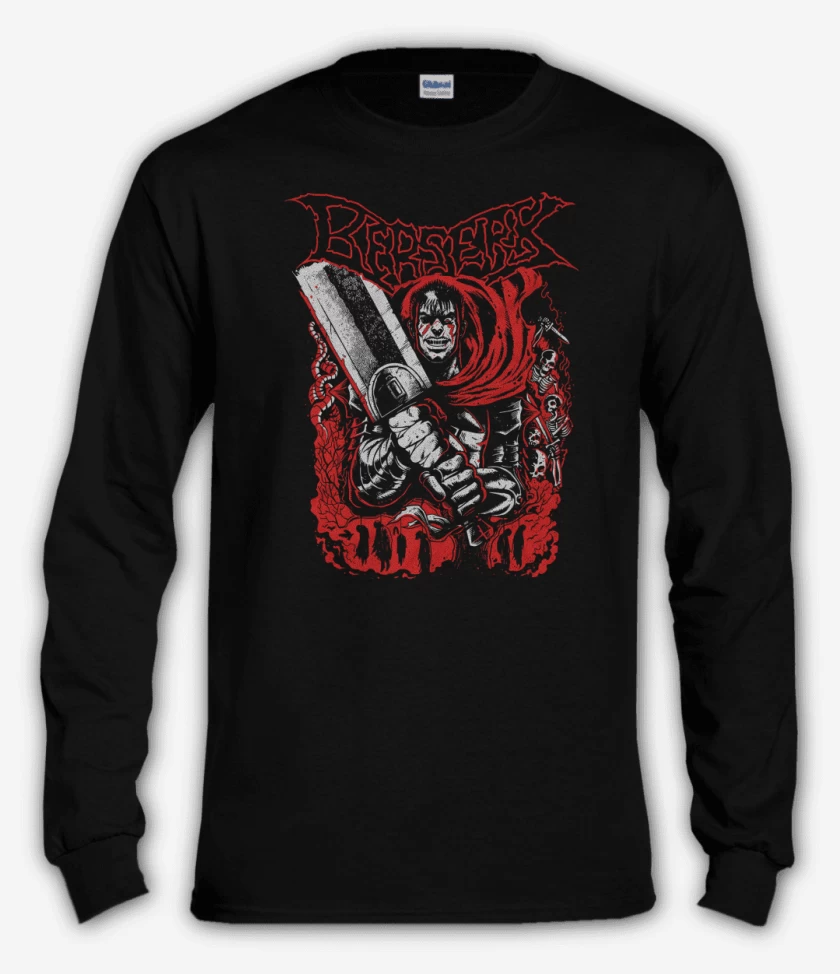 Polera manga larga Negro de Bloody Guts