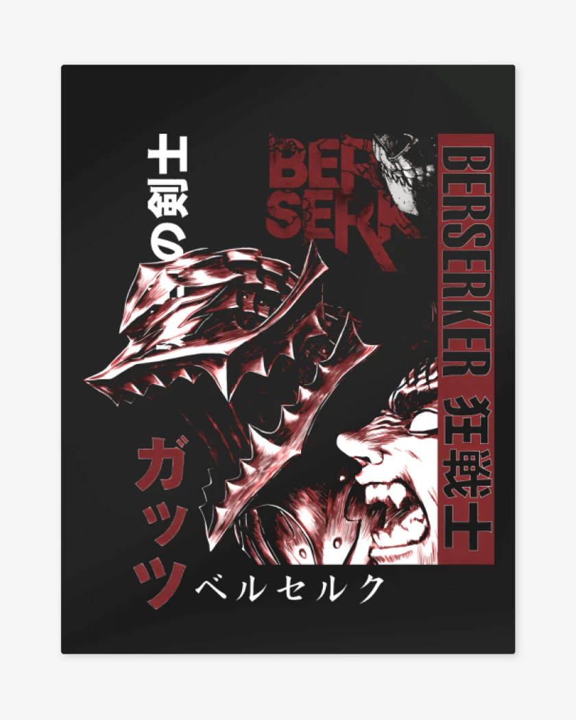 Print metalico Negro de Black Armor Warrior