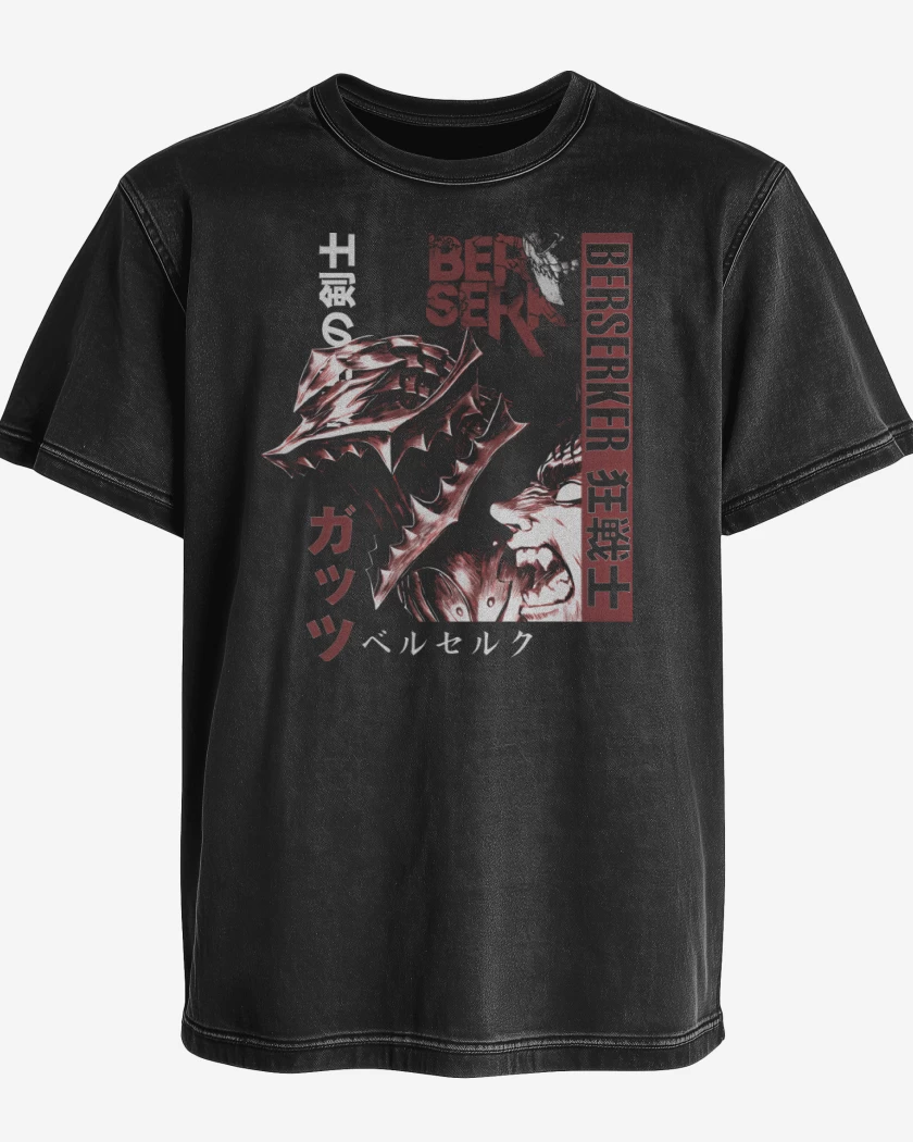 Polera desgastada Black Armor Warrior