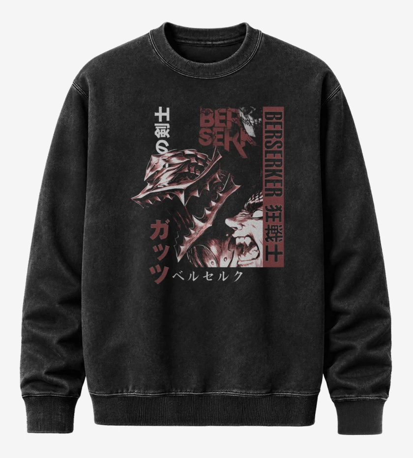 Poleron Polo Acid Wash Negro de Black Armor Warrior