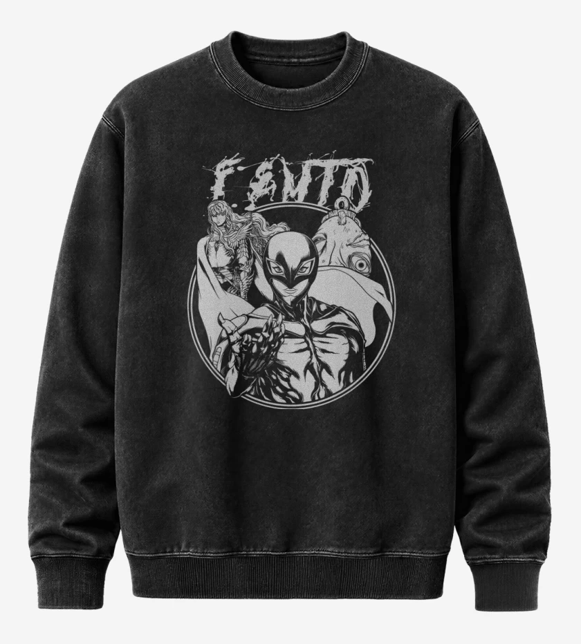 Poleron Polo Acid Wash Negro de Femto Griffith 