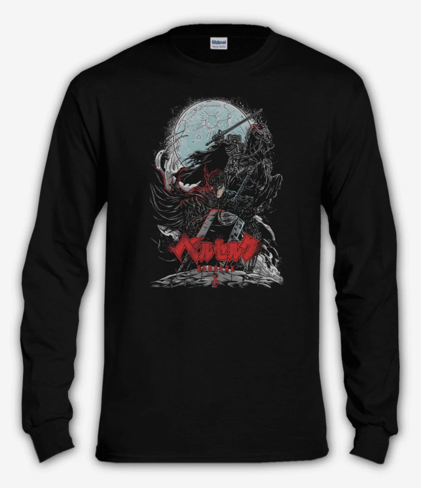 Polera manga larga Negro de Caballero Oscuro