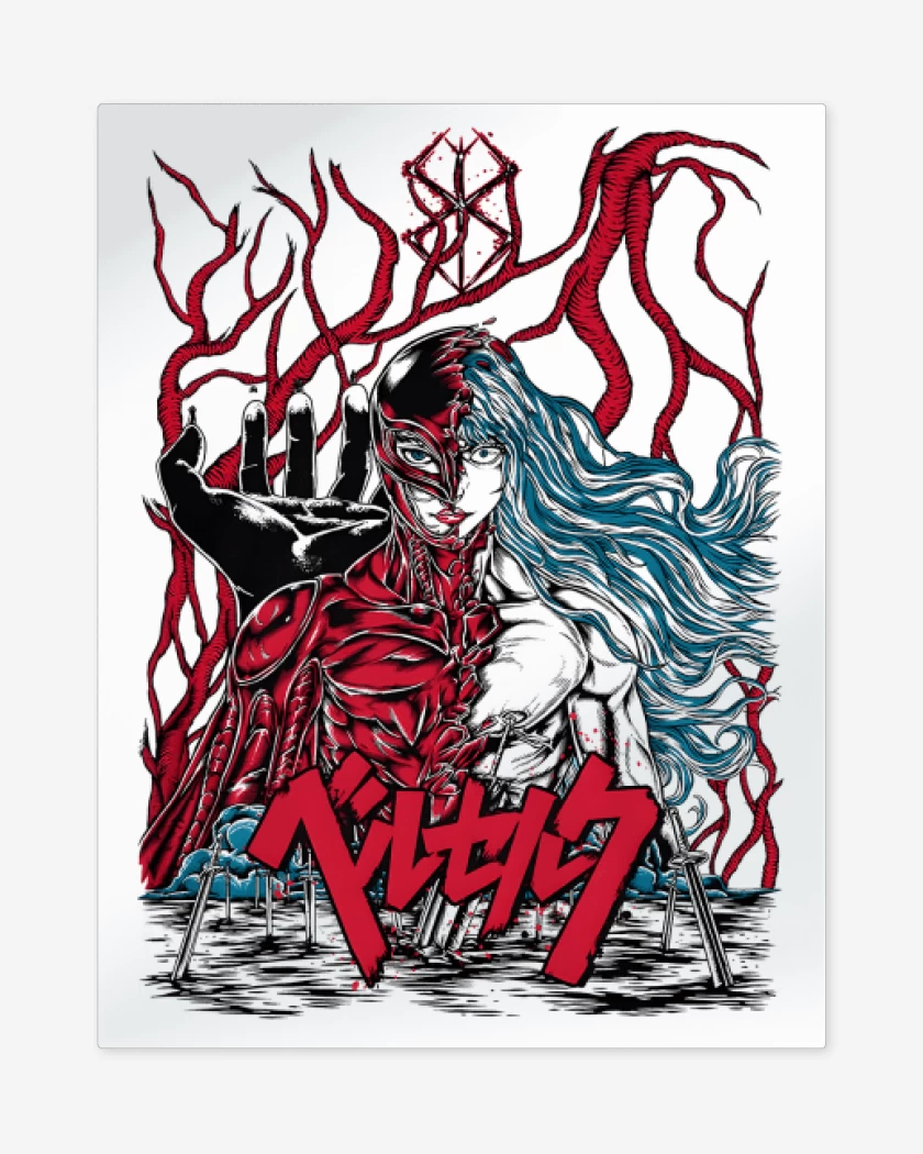 Print metalico Blanco de Halcón de la Luz