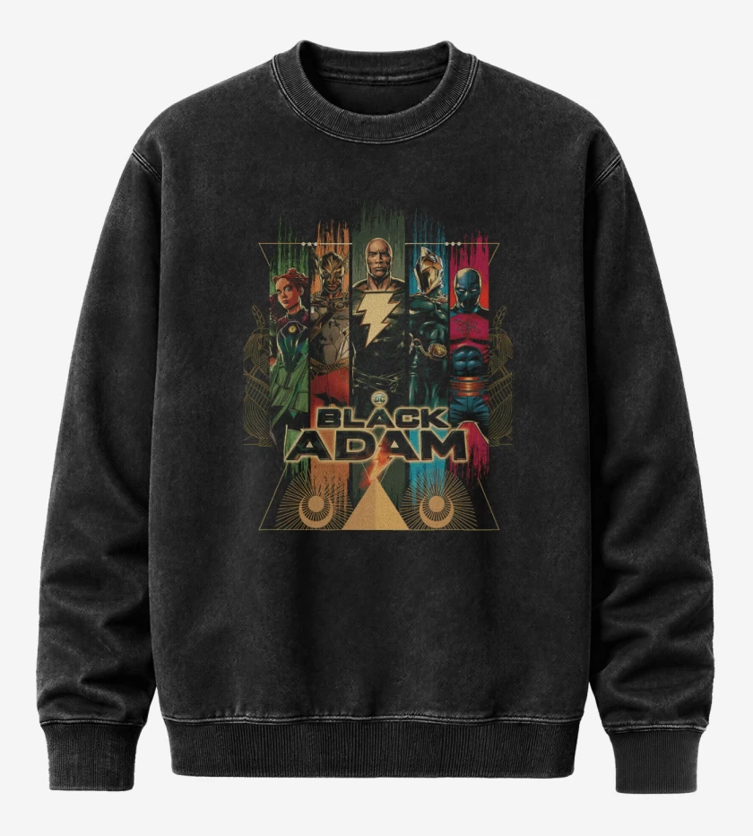 Poleron Polo Acid Wash Negro de Heroes de Kahndaq