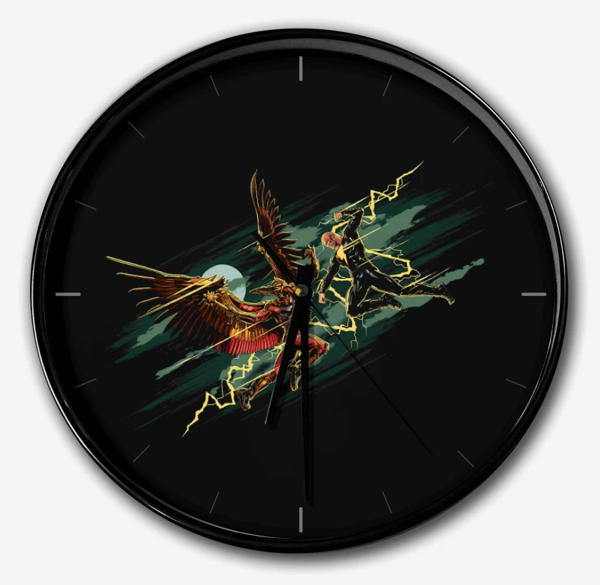 Reloj Black Adam vs Hombre Halcón