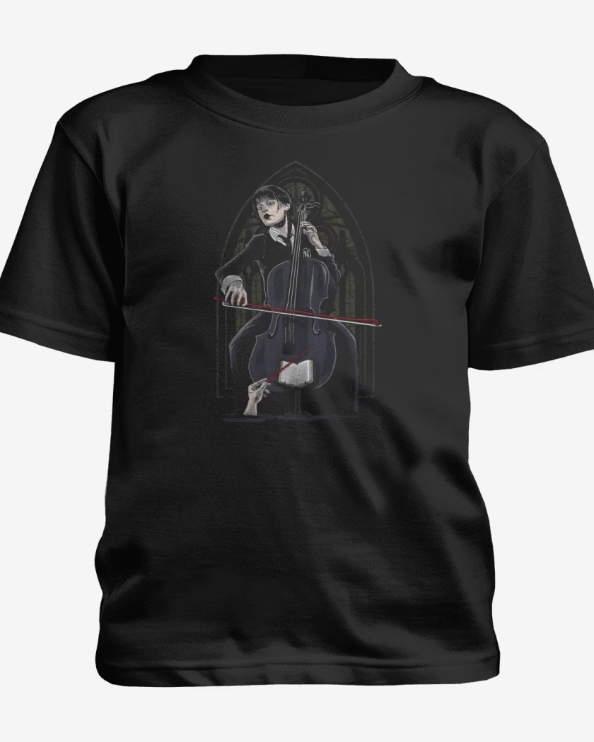 Polera de niño Negro de Orquesta Addams