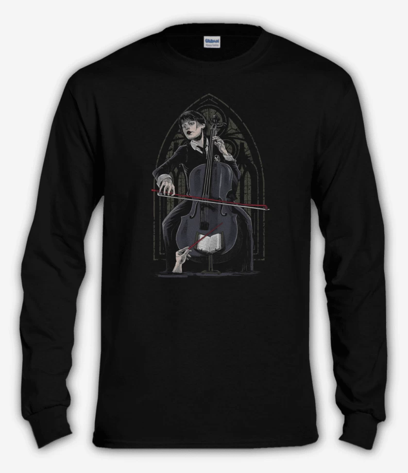Polera manga larga Negro de Orquesta Addams