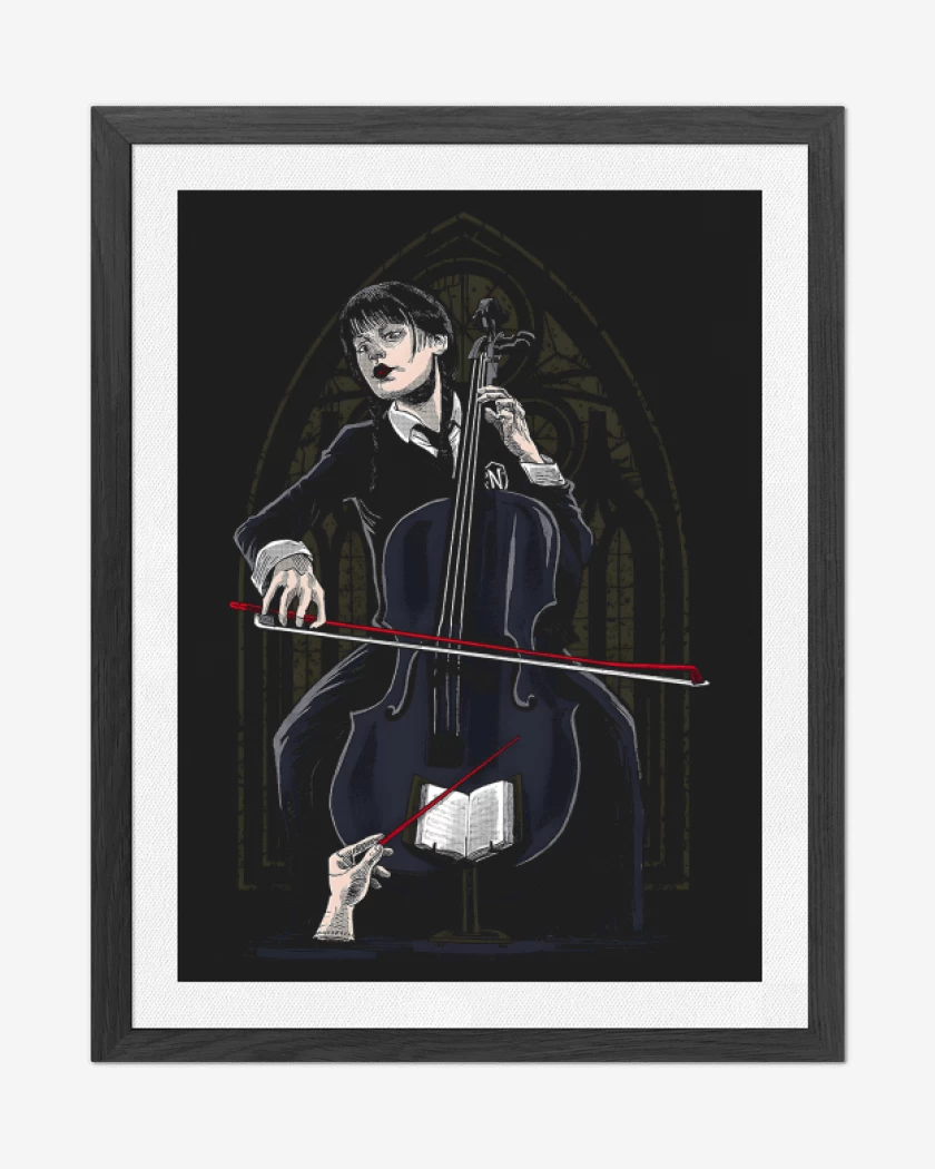Cuadro decorativo Negro de Orquesta Addams