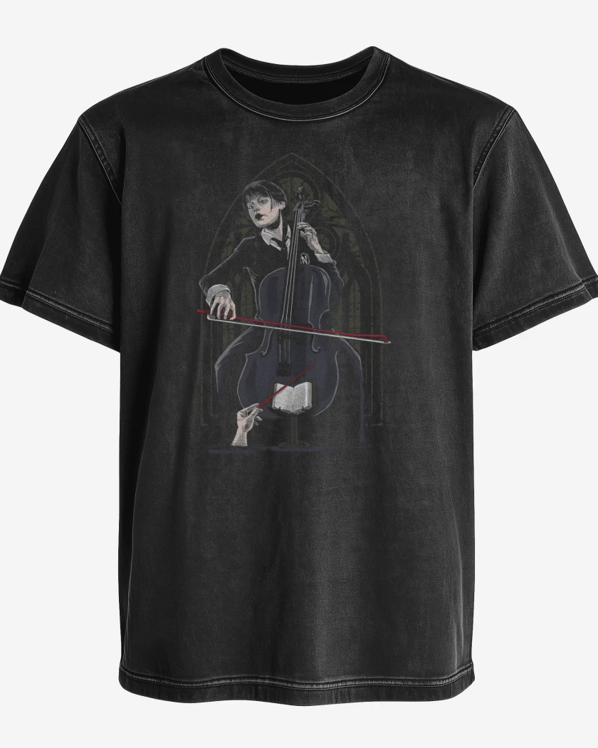 Polera desgastada Orquesta Addams