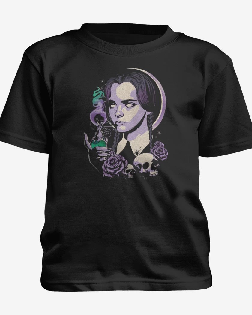 Polera de niño Negro de Merlina Miercoles