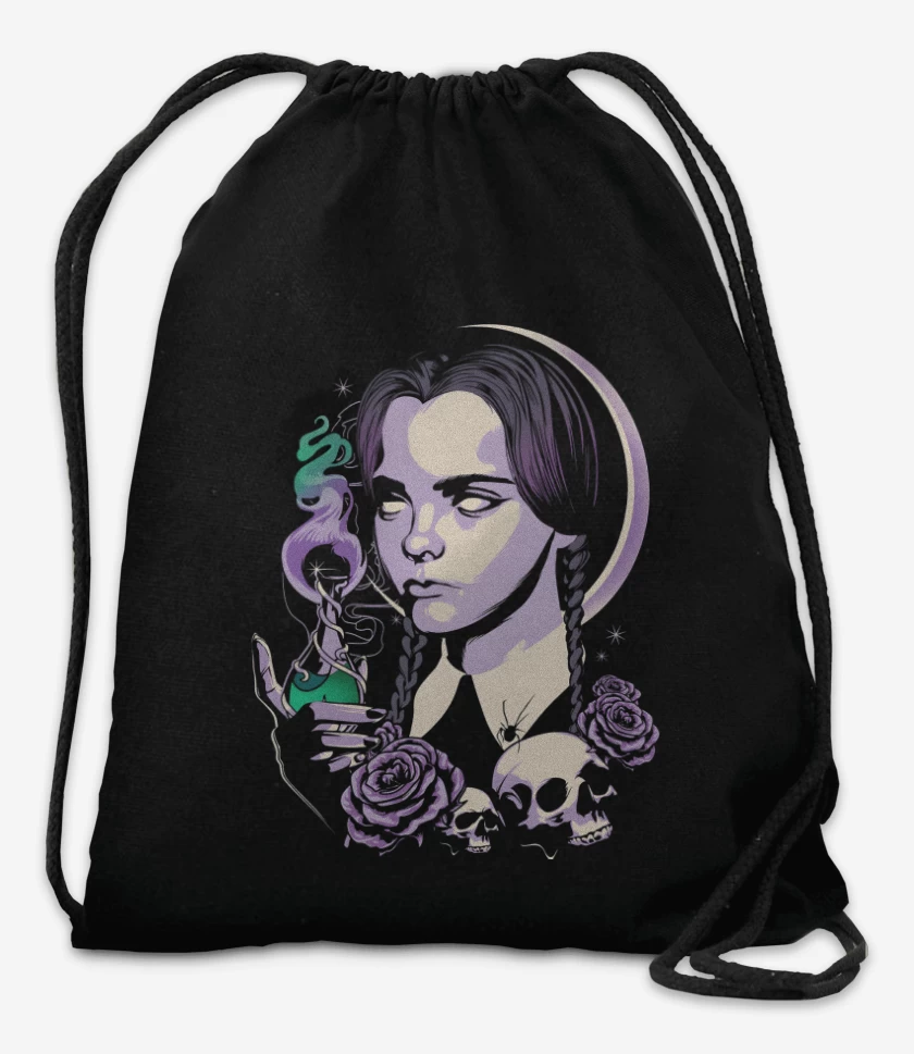 Mochila Negro de Merlina Miercoles