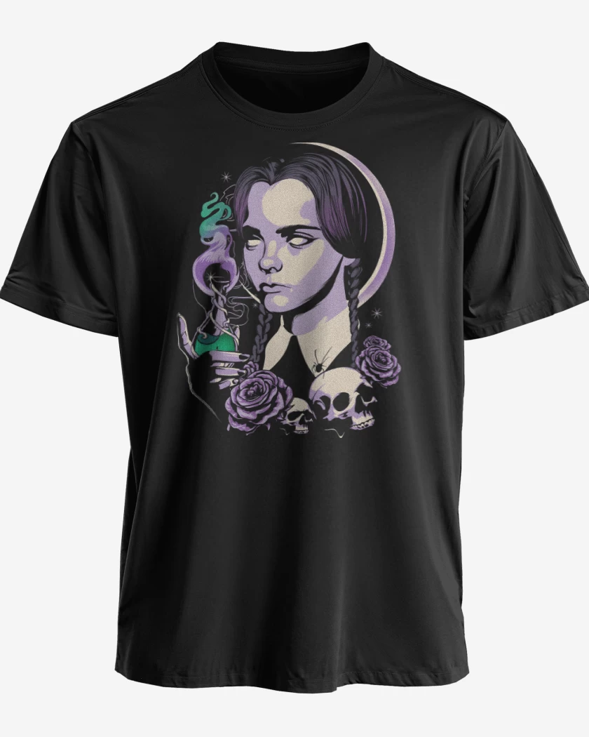 Polera premium Negro de Merlina Miercoles