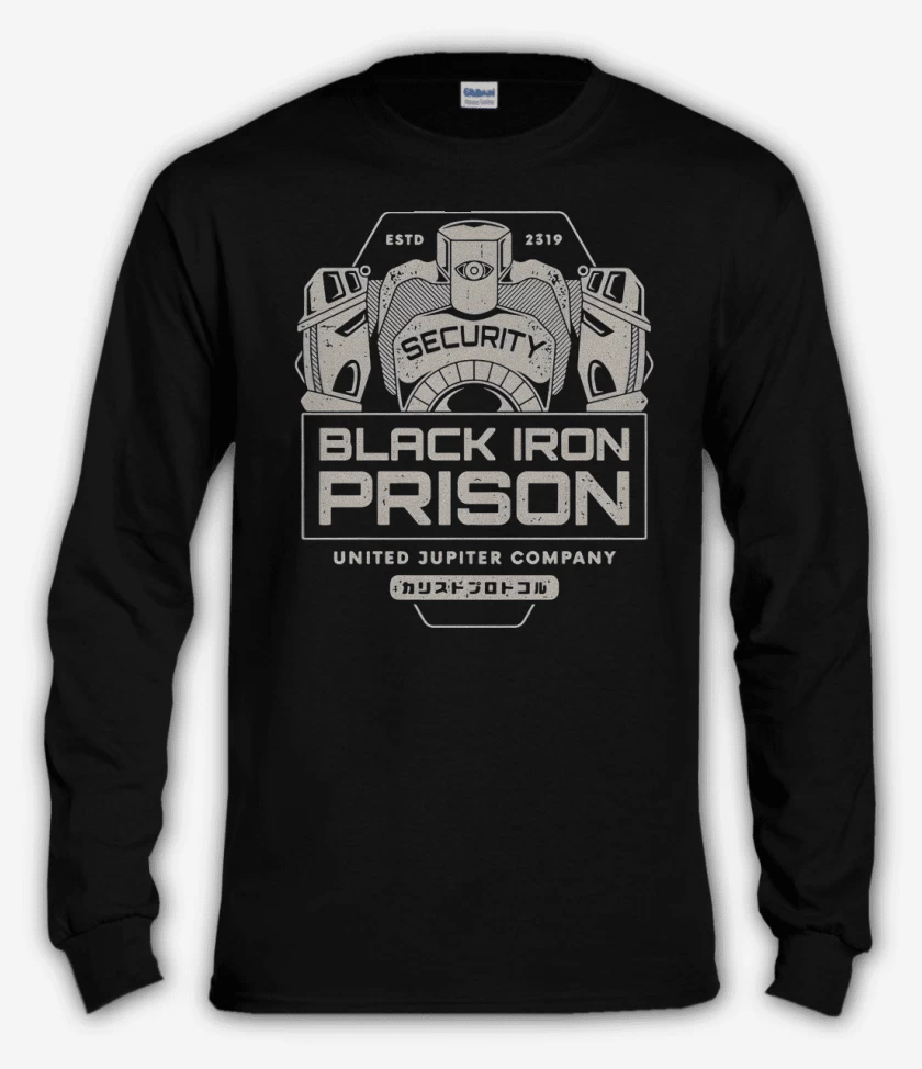 Polera manga larga Negro de Black Iron Prison