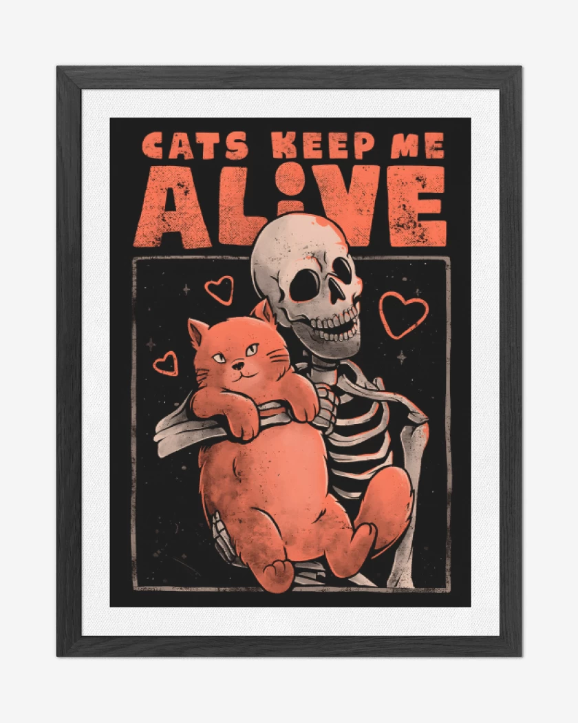 Cuadro decorativo Negro de Cats Keep Me Alive