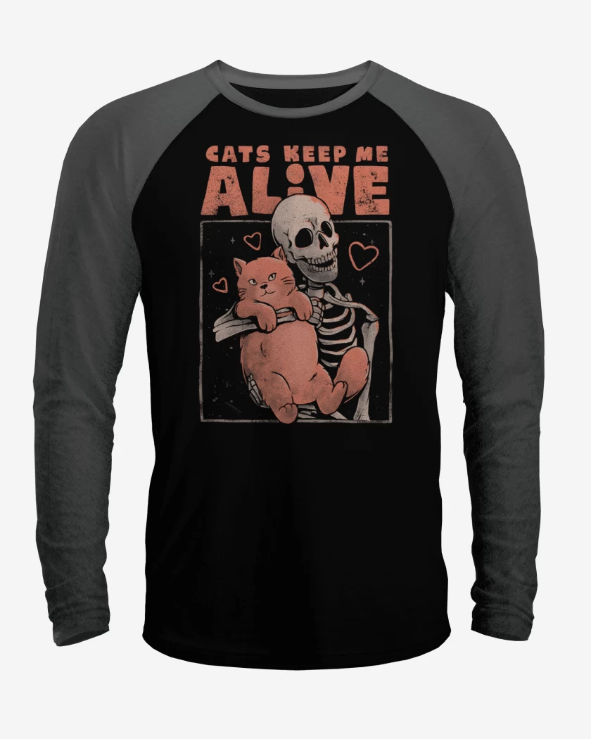Polera Raglan Cats Keep Me Alive