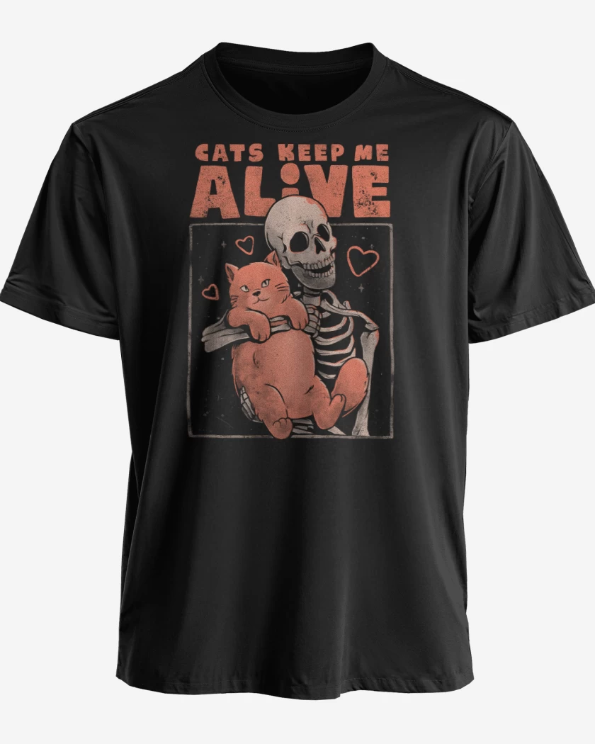 Polera premium Negro de Cats Keep Me Alive