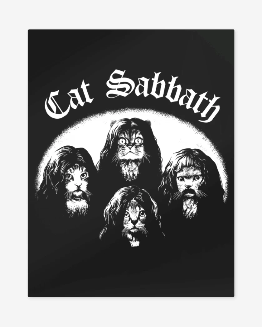 Print metalico Cat Sabbath