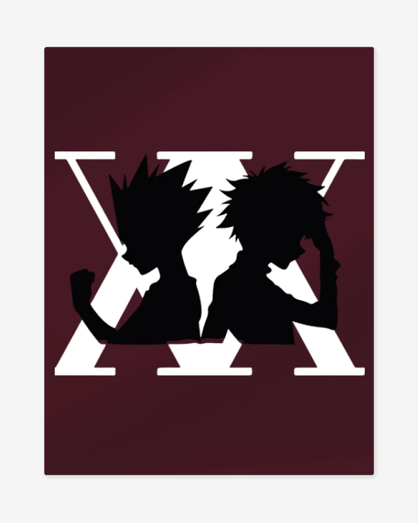 Print metalico Burdeo de Hunter x