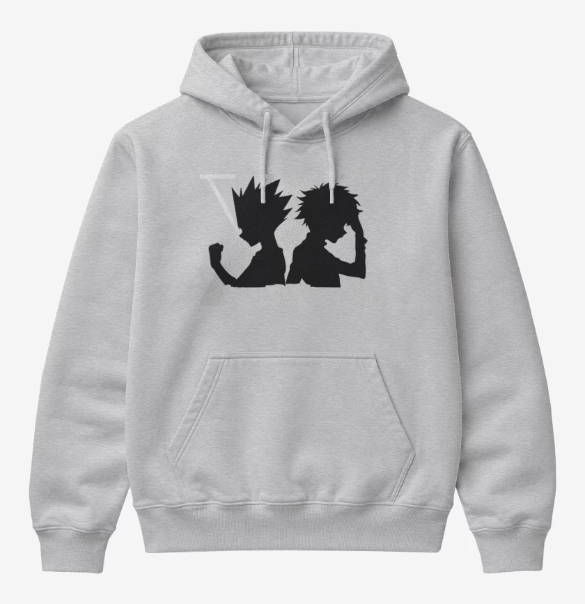 Poleron Canguro básico Gris Melange de Hunter x
