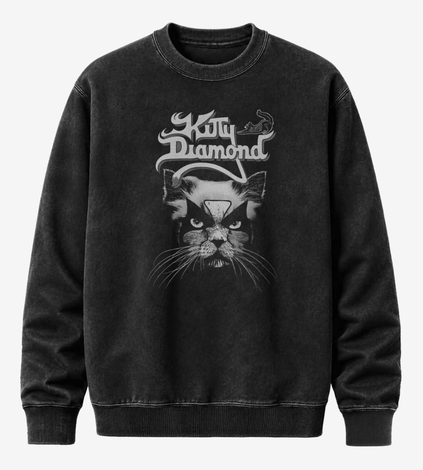 Poleron Polo Acid Wash Negro de Kitty Diamond