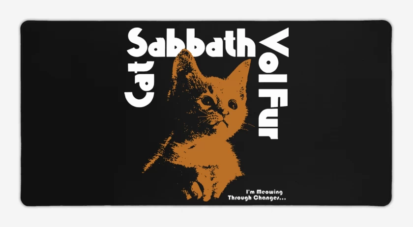 Mouse pad Gamer Negro de Vol Furr