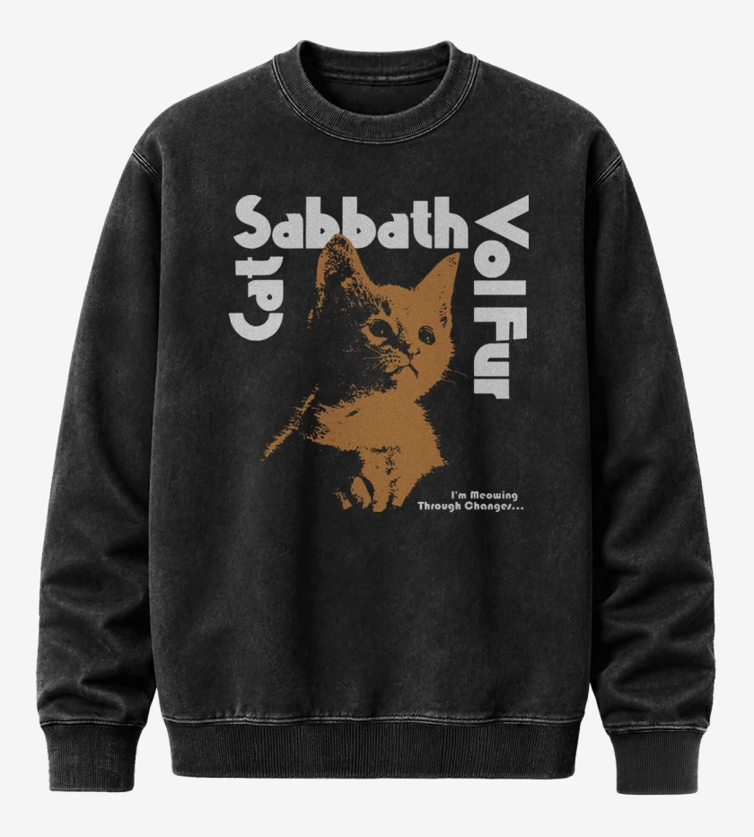 Poleron Polo Acid Wash Negro de Vol Furr