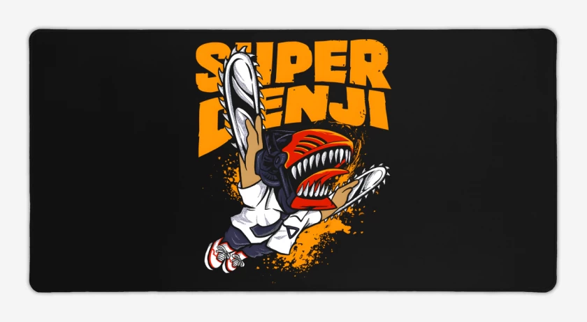 Mouse pad Gamer Negro de Super Denji World