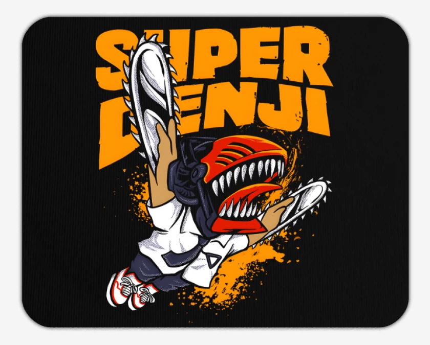 Mousepad Negro de Super Denji World