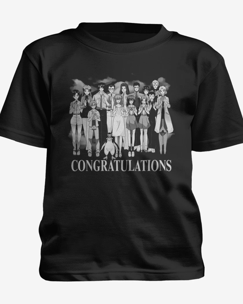 Polera de niño Negro de Congratulations Shinji