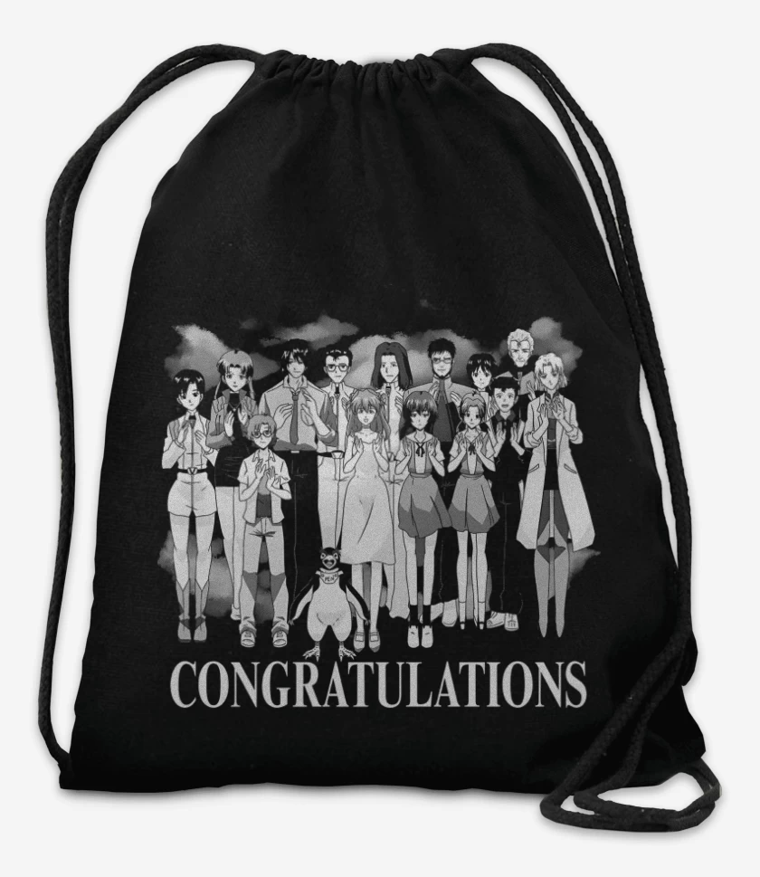 Mochila Negro de Congratulations Shinji